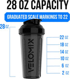 VELOMIX 8 Pack 28oz Protein Shaker Bottle for Protein Mixes, Crystal Clear | 8x Wire Whisk, Leak Proof Shaker Cups for Protein Shakes, Stackable, Multipack Value Set for Home, Gym, Office and Car