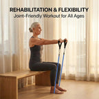 VEICK Resistance Bands with Handles, Ankle Straps, Door Anchor | Accredited Lab Certified, 100% Natural Latex, Cushioned Handles, Versatile for Yoga, Pilates, Strength, Home Gym