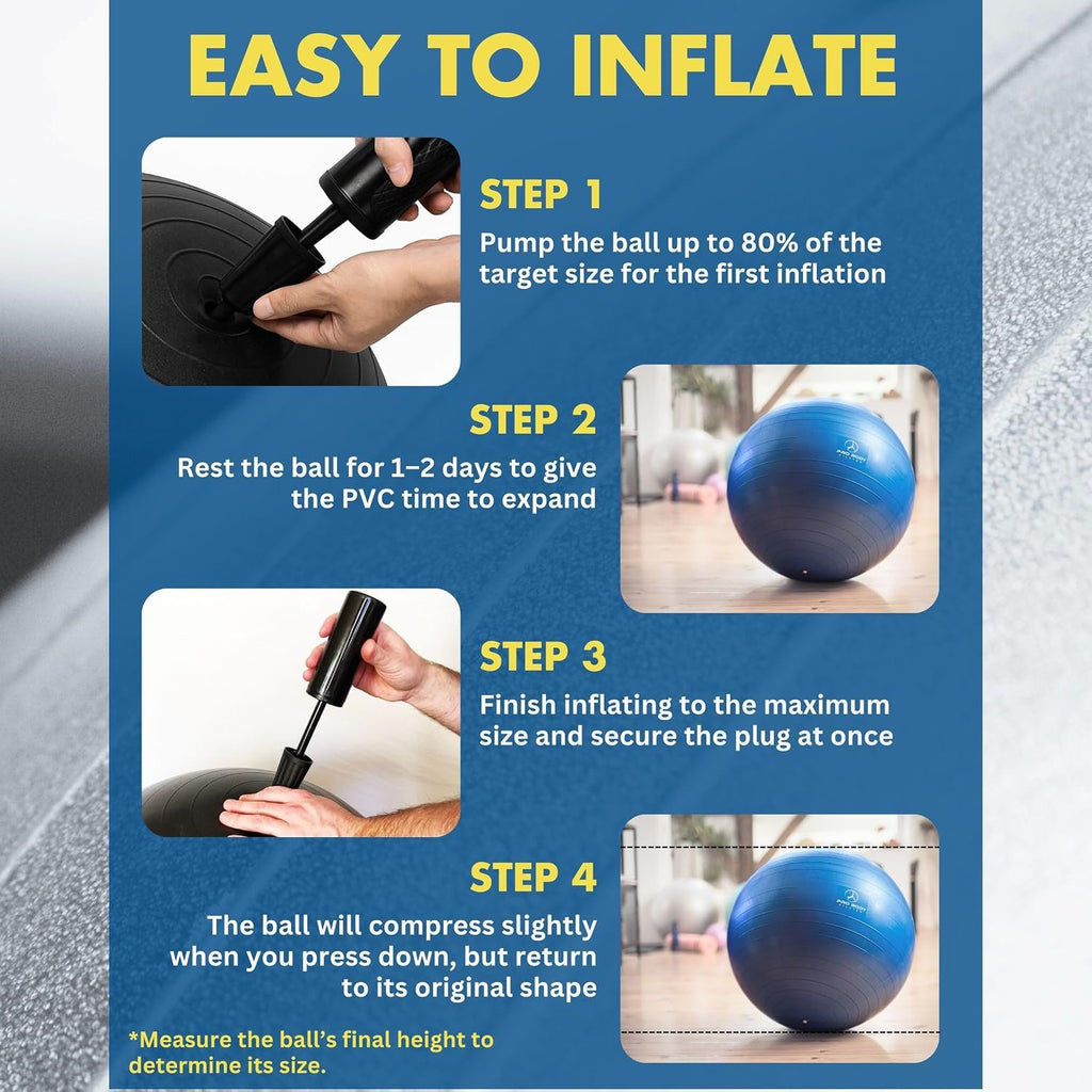 ProBody Pilates Pregnancy Ball - Yoga Ball for Pregnancy with Book, Prenatal, Labor & Postnatal Maternity Exercise