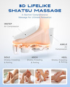 KINGJOY Foot Massager with Heat for Neuropathy and Plantar Fasciitis Relief | Deep Kneading FSA Eligible HSA Shiatsu feet massager, Multi-Level Modes, Remote Control, Self Care Gift for Mom Dad,Size 14