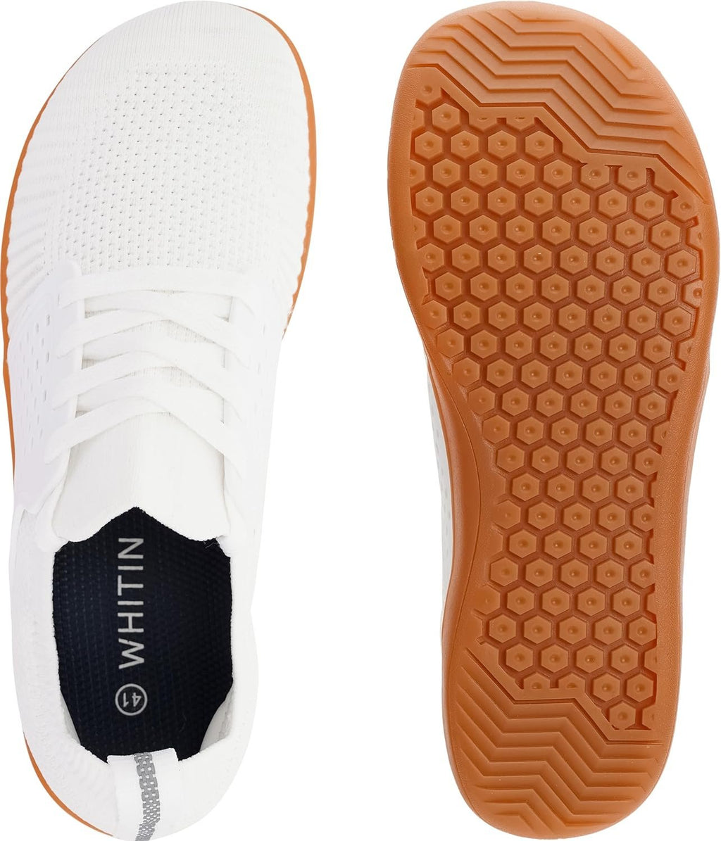 WHITIN Women's Wide Minimalist Barefoot Shoes W85 | Zero Drop for Stance and Gait Alignment, Thin Sole Enhances Ankle Stability, Ideal for Casual Wear, Gym Training, and Walking