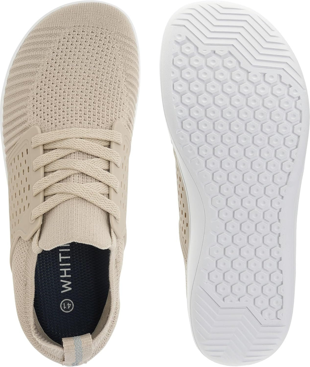 WHITIN Women's Wide Minimalist Barefoot Shoes W85 | Zero Drop for Stance and Gait Alignment, Thin Sole Enhances Ankle Stability, Ideal for Casual Wear, Gym Training, and Walking