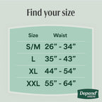 Depend Fresh Protection Adult Diapers, Incontinence Underwear for Men, Disposable, Maximum, Extra-Large, Grey, 26 Count, Packaging May Vary