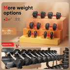 Adjustable Dumbbell set,20/30/45/70/90lbs Free Weight Set | 5 in1 Dumbbell Set with Connector,Used as Barbell,Kettlebells,Push up Stand,Fitness Exercises for Home Gym Suitable Men/Women