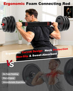 Adjustable Dumbbell set,20/30/45/70/90lbs Free Weight Set | 5 in1 Dumbbell Set with Connector,Used as Barbell,Kettlebells,Push up Stand,Fitness Exercises for Home Gym Suitable Men/Women