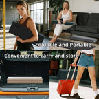 1/2 Inch Extra Thick Yoga Mat Pilates Equipment, 70"x24" Odorless Workout Mats for Home Gym, Non-slip Exercise Mats for Women Men Home Workout, Foldable Yoga Mats for Travel Camping Sleeping