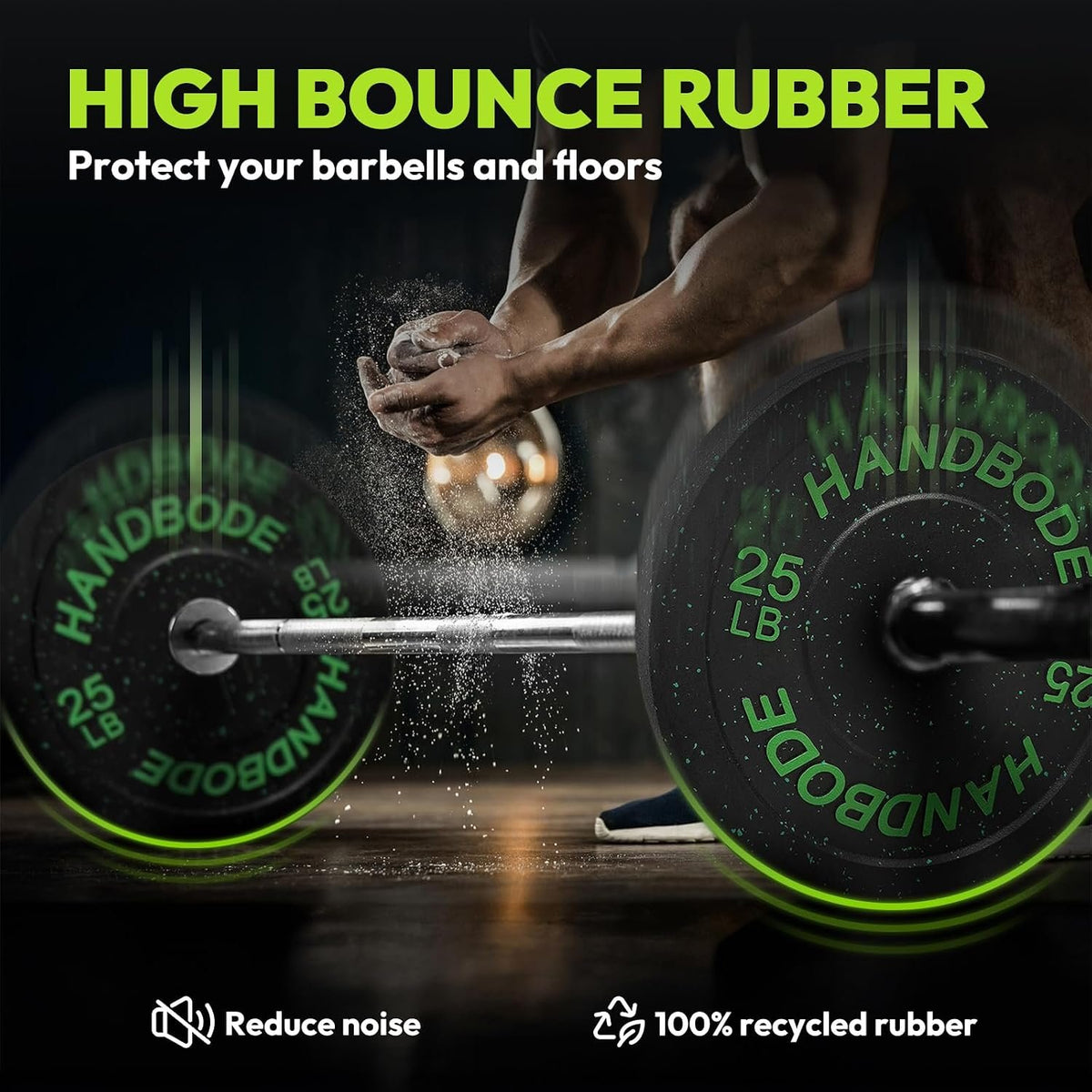 2-Inch High-Bounce Bumper Plates, Olympic Weight Set, 10-650 lb | Barbell Weight Plates Set for Home Gym, Colored Weights Rubber Strength Training Plate for Weight Lifting