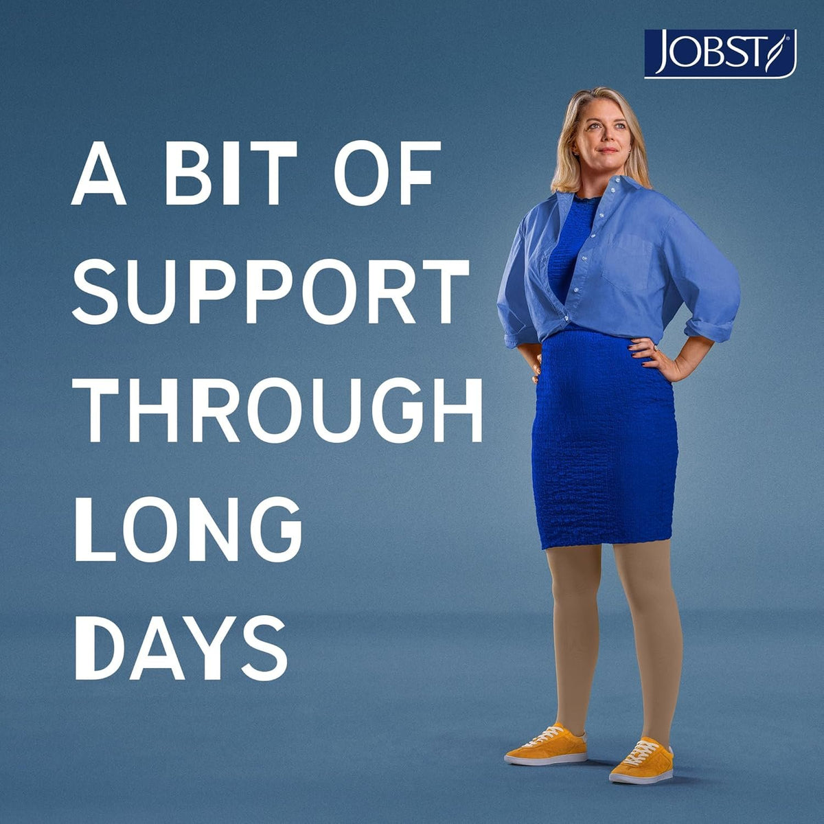 JOBST Relief 20-30 mmHg Knee High Graduated Compression Stockings - Regular Band, Closed Toe