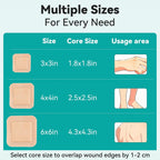 Dimora Silicone Foam Dressing with Border Adhesive 4"x4" Wound Dressing First Aid Bandage for Wound Care 10 Pack | Silicone Foam Dressing 4x4 , Waterproof Adhesive Gentle Border, Wound Care, Breathable Absorbent Pad, 10 Packs