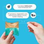 DrTung's Smart Floss, Mint Natural Expanding Dental Floss - Pack of 12 | Gentle on Tooth & Gums, Expands & Glides, PTFE & PFAS Free, Certified Organic Mint Essential Oils