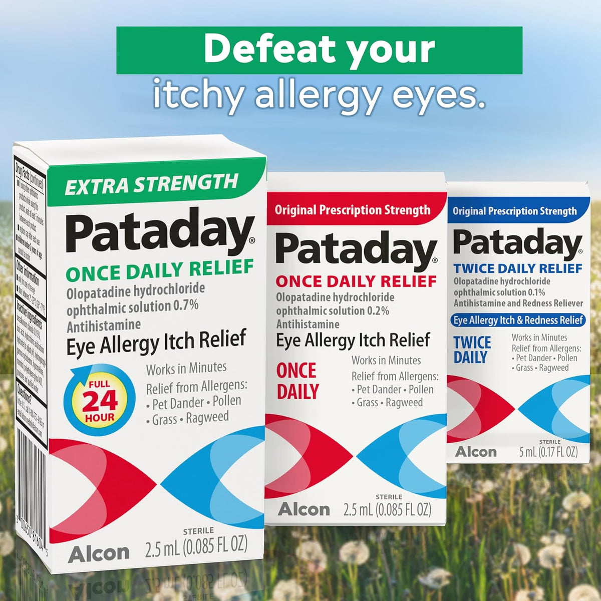 Pataday Once Daily Allergy Eye Drops, Antihistamine for Itchy Eyes, 2.5 mL