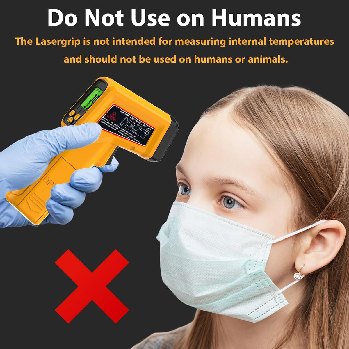 FKM Infrared Thermometer Gun Non-Contact Laser Temperature Gun,-58°F~986°F | Adjustable Emissivity,Digital IR Thermometer Gun for Cooking,Griddle,Pizza Oven,BBQ,HVAC,Automotive,Industrial,Not for Human