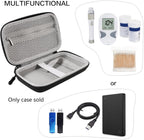 Diabetes Travel Case EVA Hard Shell Diabetic Supplies Bag Organizer for Blood Sugar Testing Kit, Glucose Monitor Kit with Meter, Glucose Test Strips, Lancets, Lancing Device, Alcohol Wipe (Black)