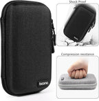 Diabetes Travel Case EVA Hard Shell Diabetic Supplies Bag Organizer for Blood Sugar Testing Kit, Glucose Monitor Kit with Meter, Glucose Test Strips, Lancets, Lancing Device, Alcohol Wipe (Black)