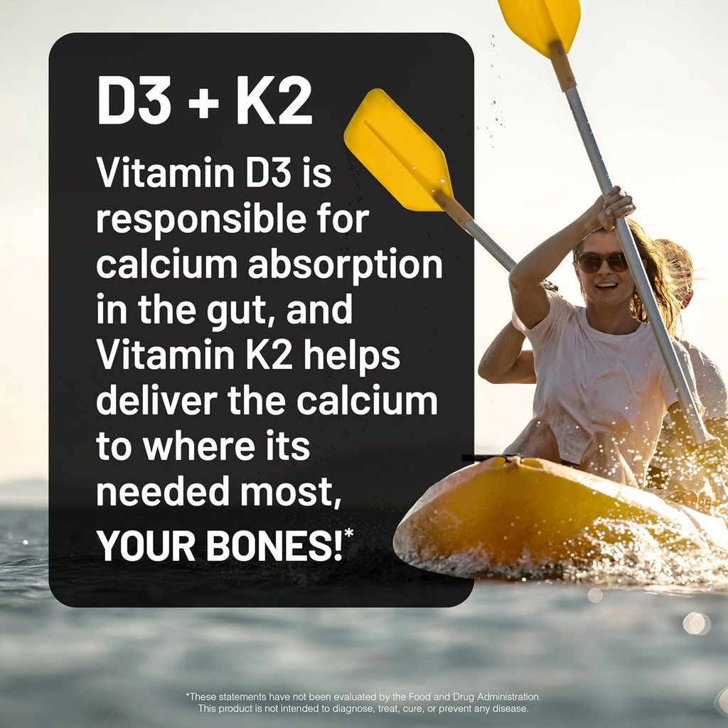 NatureWise Vitamin D3 4000IU + K2 (MK7) 100mcg with Organic Extra Virgin Coconut Oil - Supports Calcium Absorption, Bone & Immune Health - Non-GMO, Soy & Gluten-Free - 30 Softgels[1-Month Supply]