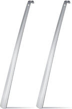 1 Pcs 31.5'' Extra Long Handled Shoe Horn Metal Shoehorn for Men Women Multifunctional Stainless Dressing Stick for Elderly Disabled Limited Mobility, Standing Reach Assist for Senior (Silver)
