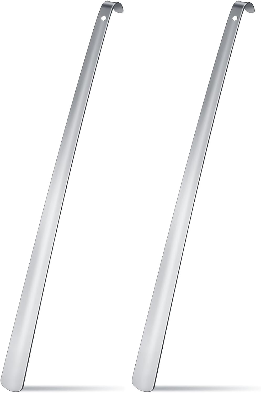 1 Pcs 31.5'' Extra Long Handled Shoe Horn Metal Shoehorn for Men Women Multifunctional Stainless Dressing Stick for Elderly Disabled Limited Mobility, Standing Reach Assist for Senior (Silver)