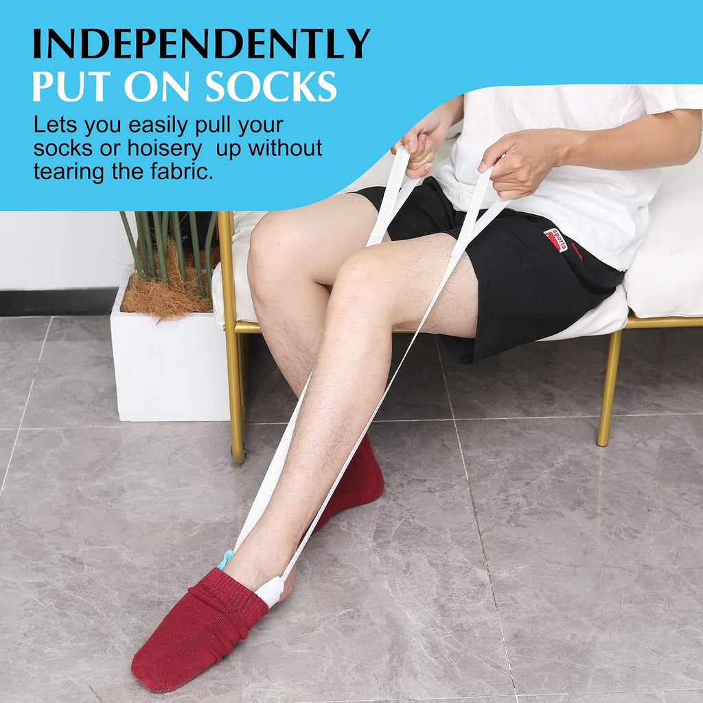 CAidRE Sock Aid - Sock Aide Device for Seniors, Disabled, Pregnant, Diabetics - Sock Helper Device No Bending
