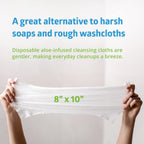 FitRight Personal Cleansing Wipes with Aloe 8x10 Scented 600 Count | Moisturizing Body Wipes for Adults, Incontinence Cleaning, Cloth Wipes for Elderly Care & Bathing