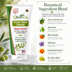Oleavicin Extra Strength Anti-Itch Cream (3 Pack) - Fast-Acting Relief for Dry, Itchy Skin - Natural Rash & Fungal Itch Treatment with Organic Olive Leaf Extract - Soothing for Sensitive Skin