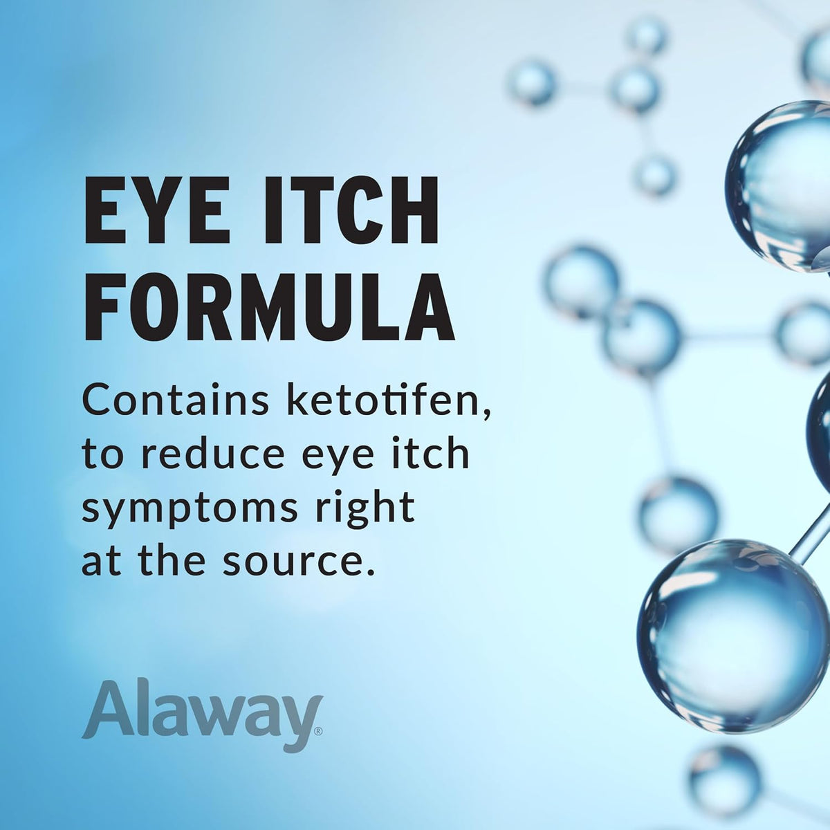 Alaway Antihistamine Eye Drops for Itchy Eyes, Fast-Acting, Up to 12-Hour Eye Itch Relief, Clinically Tested Prescription-Strength Formula, 0.34 Fl Oz (Pack of 2)