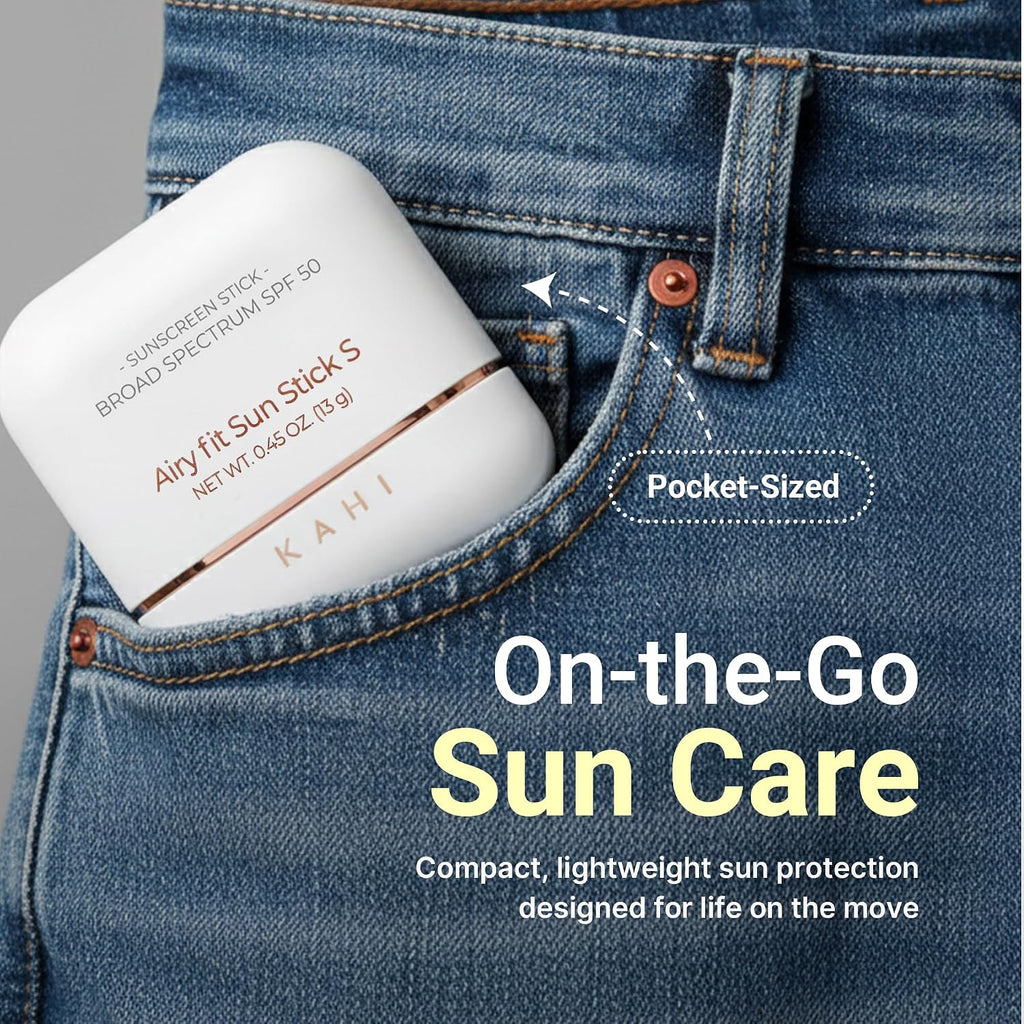 KAHI Airy Fir Sun Stick S - SPF 50+ Duck Keyring - Triple Functional Broad Spectrum Face Sunscreen Stick - Waterproof, Sweatproof & Sandproof - Korean Skin Care 0.45 oz