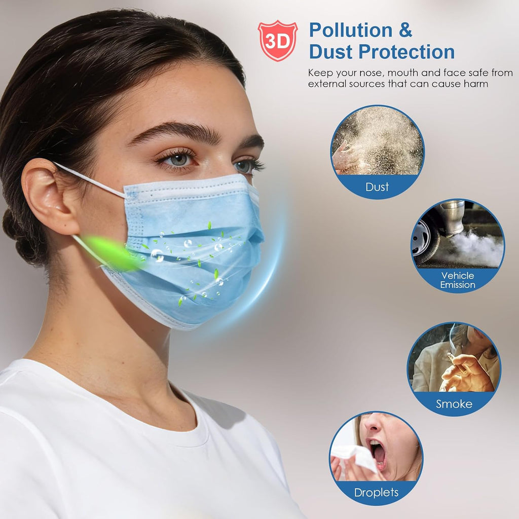 NNPCBT 5 Color Disposable Face Masks 125 Pcs for Outdoor,Home,Office,School