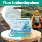 840 Count Dental Floss Picks – Mint Flavored Flossers with Built-in Toothpick for Deep Cleaning – 14 Portable Boxes of 60 – Strong & Smooth Floss Sticks for Family Home Travel - Adults & Kids