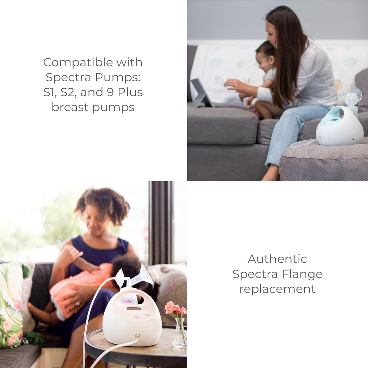 Spectra Baby S1 Plus Premier Portable Rechargeable Breast Pump with Tote Bag and Premium Accessory Kit - 28mm