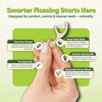 Dental Floss Picks - Straw Wheat Handle Flossers | Thin & Shred-Resistant Thread for Tight Gaps | Flossers for Adults | Gentle on Gums & Teeth | Gluten-Free & Vegan (200 Pack, Mint)