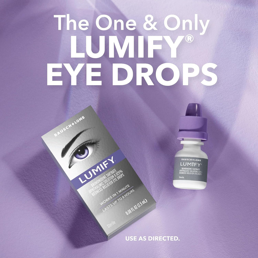 Lumify Redness Relief Eye Drops, Whiter & Brighter Looking Eyes, 0.17 oz | Fast-acting redness relief in 1 min, lasts up to 8 hours, For Whiter & Brighter Looking Eyes, 5 mL