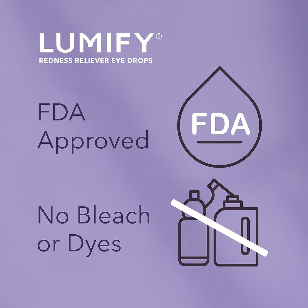 Lumify Redness Relief Eye Drops, Whiter & Brighter Looking Eyes, 0.17 oz | Fast-acting redness relief in 1 min, lasts up to 8 hours, For Whiter & Brighter Looking Eyes, 5 mL