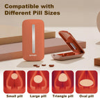 Pill Crusher, Grind Pills to Fine Powder, with Pill Cutter for Small and Large Medication and Vitamin Tablets with Storage Compartment