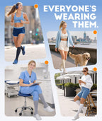 RUIXUE Compression Socks Women Men, All-Day Comfort 20-30mmHg Circulation Support for Nurse Travel Flying Daily Running Sports Use