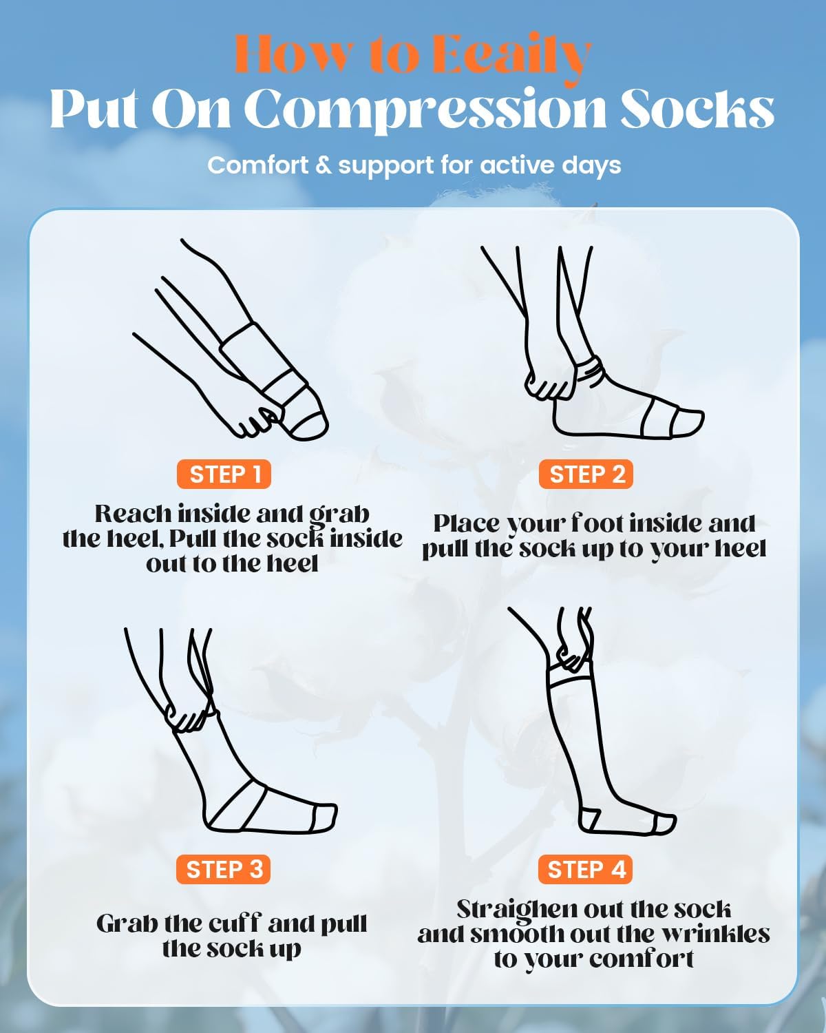 LEVSOX Cotton Compression Socks for Women Men 20-30 mmHg Knee High Cute Support Sock for Nurses Flying Pregnancy