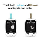 KETO-MOJO GK+ Glucose & Ketone Meter Kit, 140 Strips, Keto Diabetes