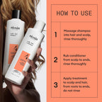 NIOXIN System Kits | Scalp + Hair Thickening | 1 Month Supply | Natural, Colored & Damaged Hair with Light to Progressed Thinning | Strengthen & Boost Hair Density with Niacinamide & Biotin