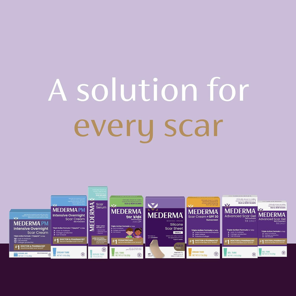 Mederma Advanced Scar Gel - Treats Old & New Scars, Reduces Appearance of Scars from Acne, Surgery, Burns, Injury & Stretch Marks, 0.70 Oz (20g)