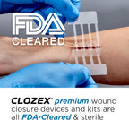 Clozex Complete Emergency Laceration Kit - Repair Wounds Without Stitches, FSA HSA Eligible Skin Clean Cover Closure Device for 2 Individual Or Combine for 2 1/2 in. Length