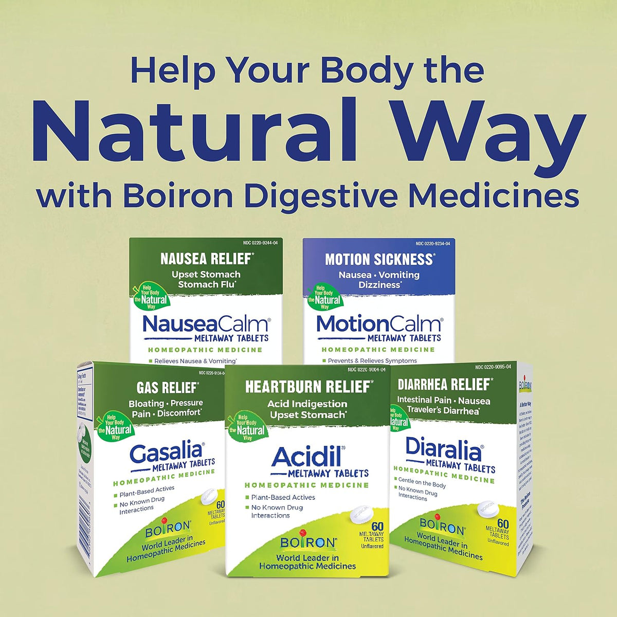 Boiron Diaralia On The Go Travel Essential for Diarrhea Relief, Gas, Bloating, Intestinal Pain, and Traveler's Diarrhea - 2 Count (160 Pellets)