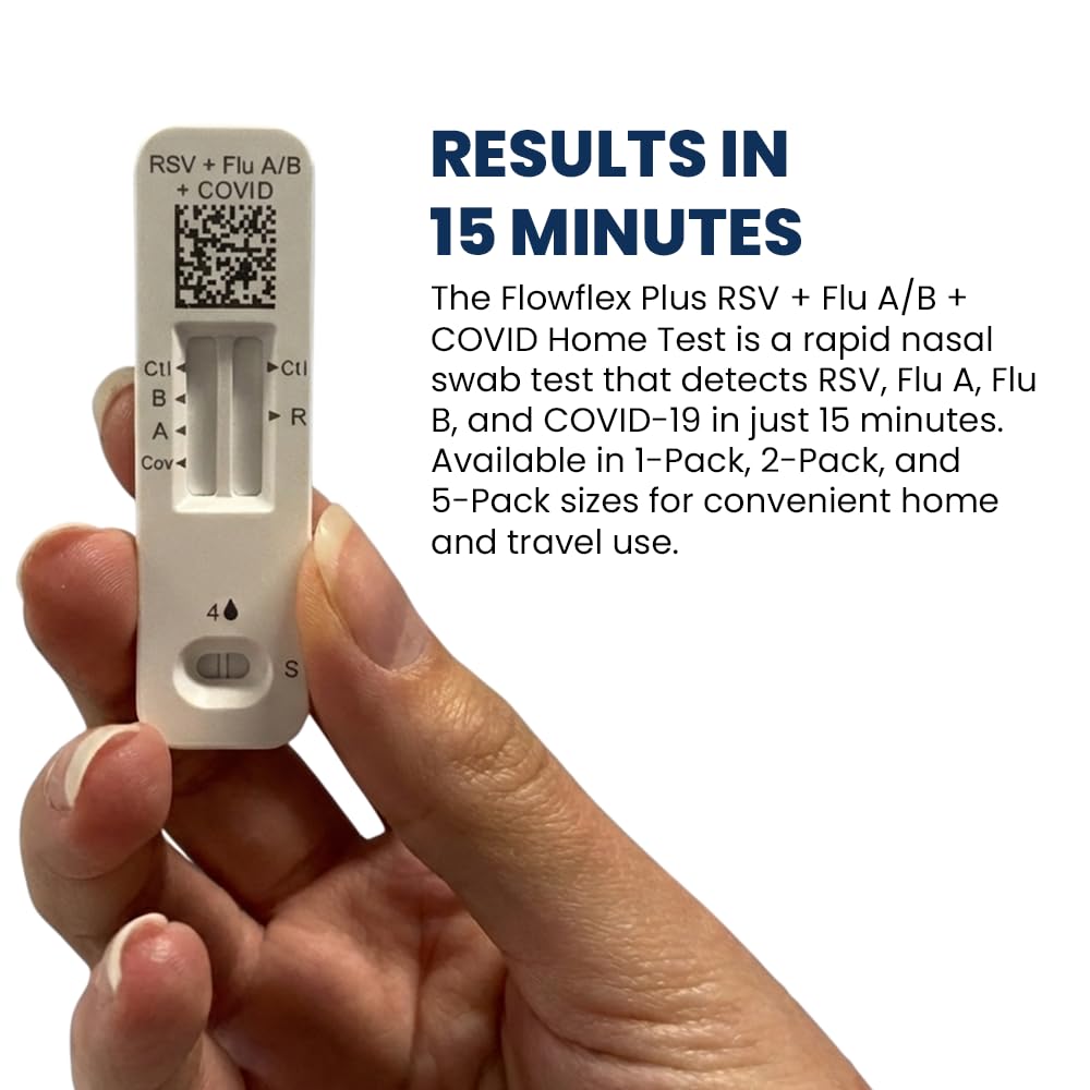 Flowflex Plus RSV + Flu A/B + COVID Home Test (2 Tests)