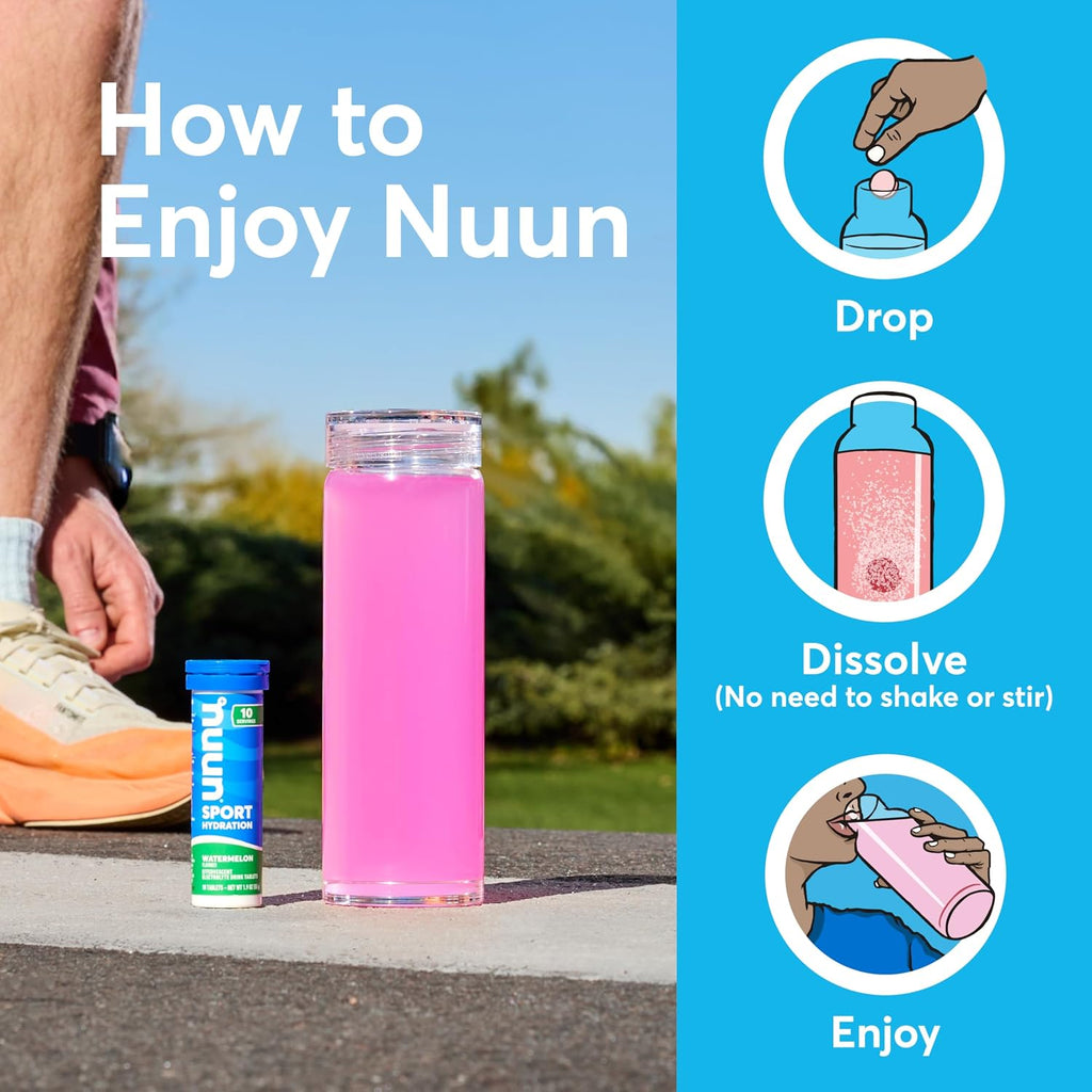 Nuun Sport Electrolyte Tablets Mixed Flavors, GF & Vegan, 4 Pack