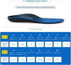 WalkHero Arch Support Inserts for Women Men, Relieve Plantar Fasciitis