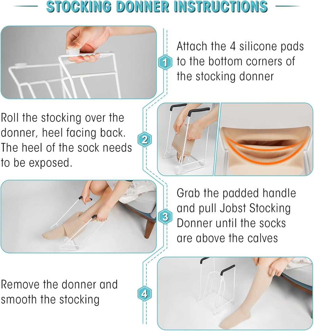 Zipcase Stocking Donner, for Medium Calves Less Than 18" in Circumference