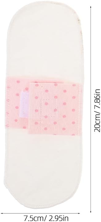 4pcs Reusable Cotton Menstrual Pads for Women, Soft Breathable Cloth Panty Liners Panty Liners Washable Period Sanitary Pads for Pregnancy Postpartum Use