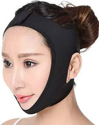 Post Surgery Neck and Chin Compression Garment Wrap Bandage, Face Slimmer, Jowl Tightening, Neck Coverage, Chin Lifting Strap (M)