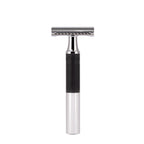 MÜHLE NEO Bundle - 4 Piece Set - Safety Razor Chrome-Plated Blades, Cream, After Shave - Closed Comb, Rubber Grip, Black