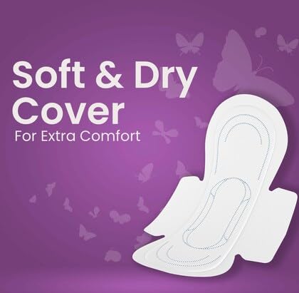 Jumbo Extra Comfort Sanitary Pads for Women|80 Pads|XXXL+|Hygiene & Comfort|Soft Wings|Dry top sheet|Suitable for Heavy flow|Odour free|pack of 2(80 pad)
