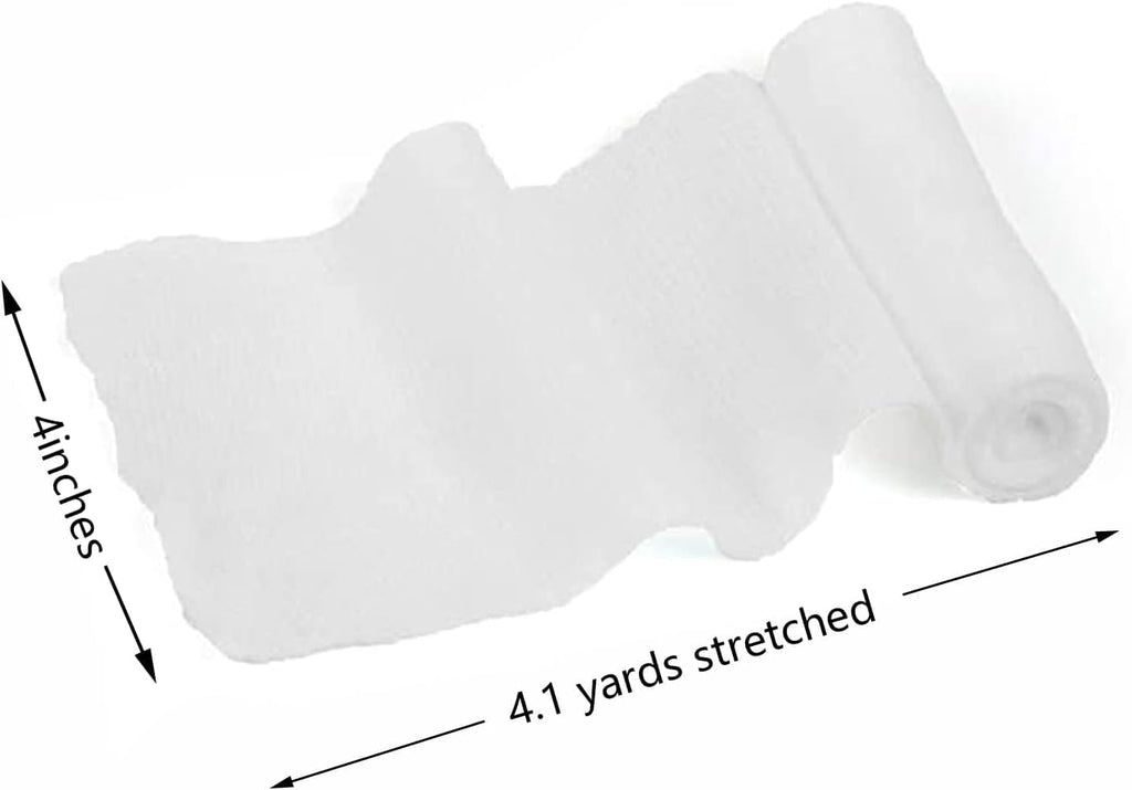 10 Roll Gauze Bandage Rolls Elastic Stretch Gauze Rolls Medical Gauze Stretch Roll Tape Self-Adherent Tape Pressure Wrap Bandage Rolls First Aid Tape Conforming Stretch Gauze Bandage Rolls,10cmx4.5m