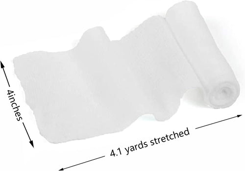 10 Roll Gauze Bandage Rolls Elastic Stretch Gauze Rolls Medical Gauze Stretch Roll Tape Self-Adherent Tape Pressure Wrap Bandage Rolls First Aid Tape Conforming Stretch Gauze Bandage Rolls,10cmx4.5m